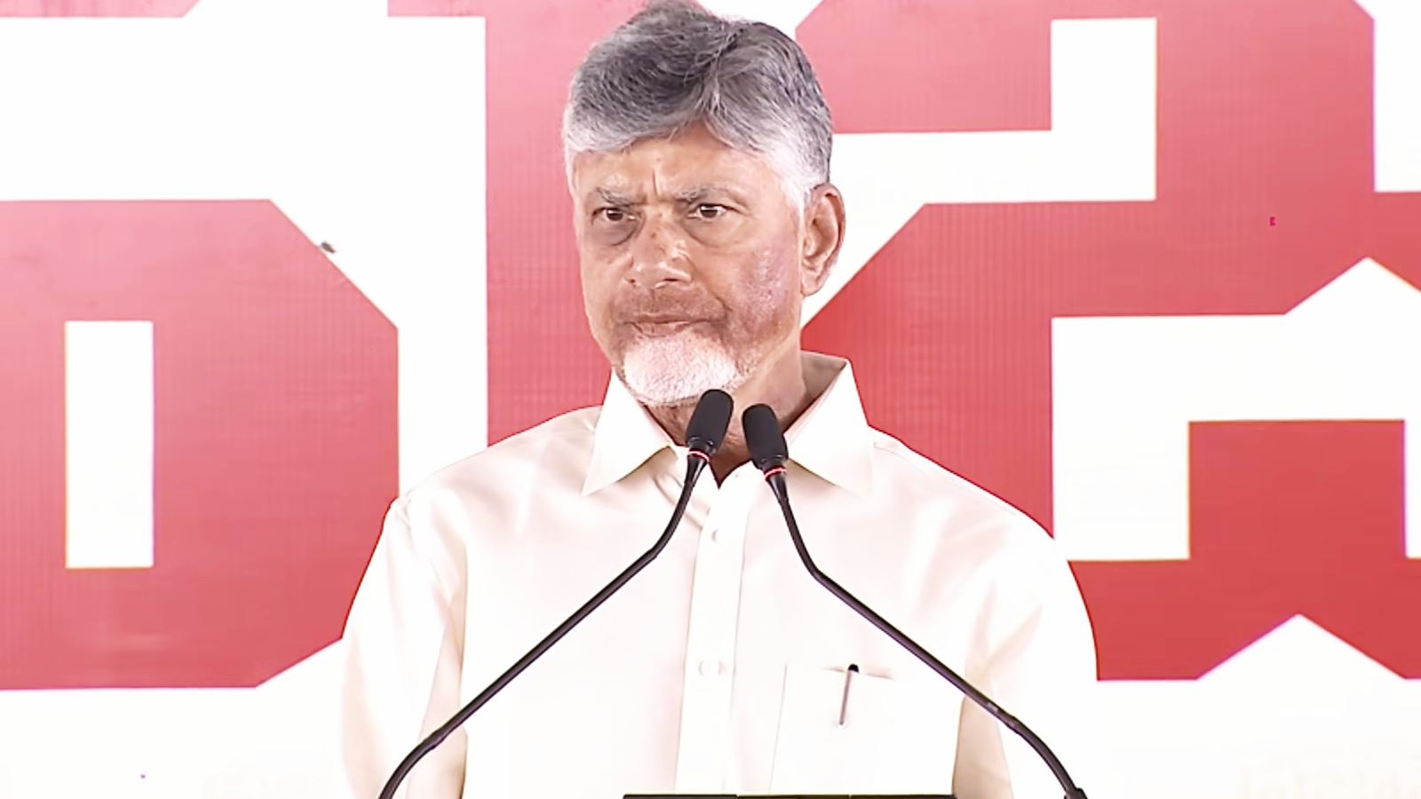 Chandrababu Naidu addressing public
