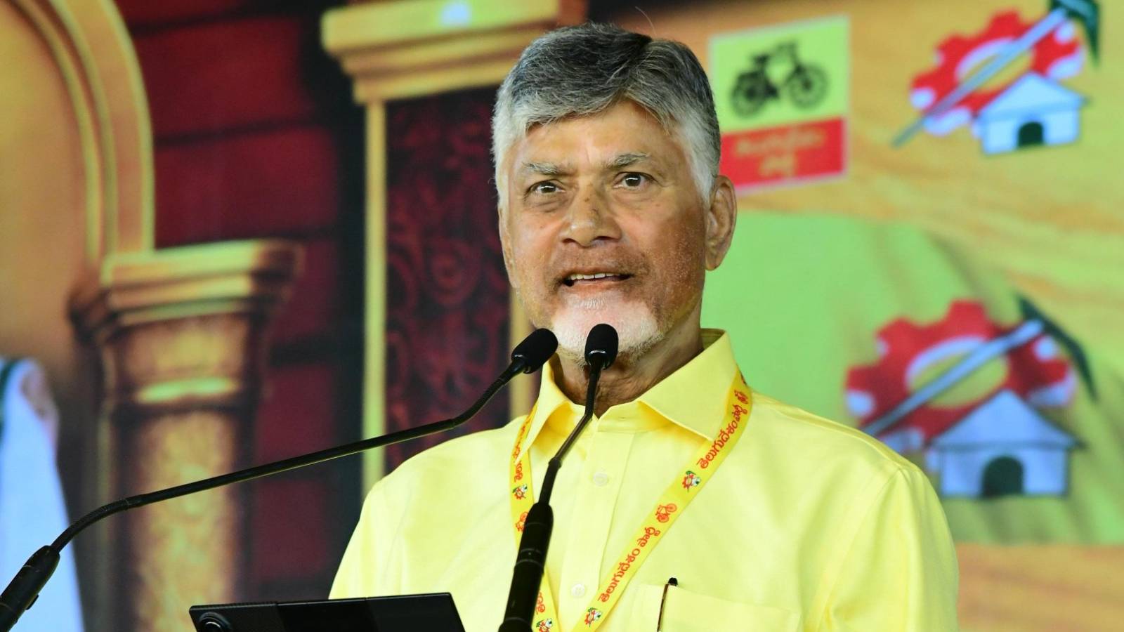 Chandrababu Naidu interacting at Mahanadu