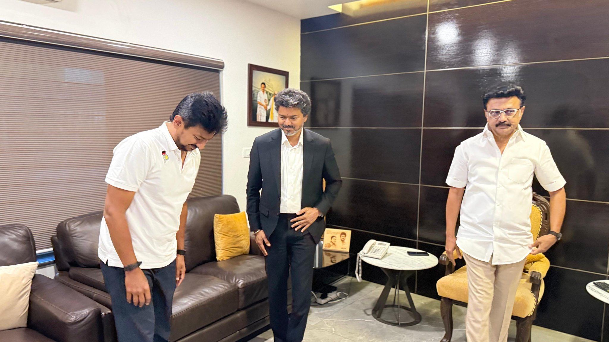 CM Vijay Goes to Ex-CM Stalin Home 5