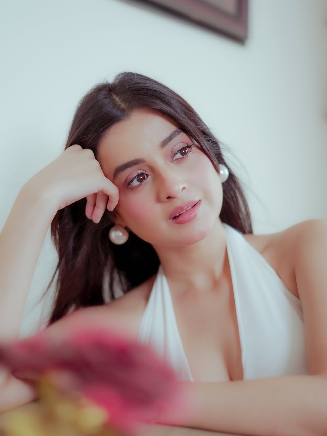 Darshana Banik Resting Head On Hand Close Up Pic