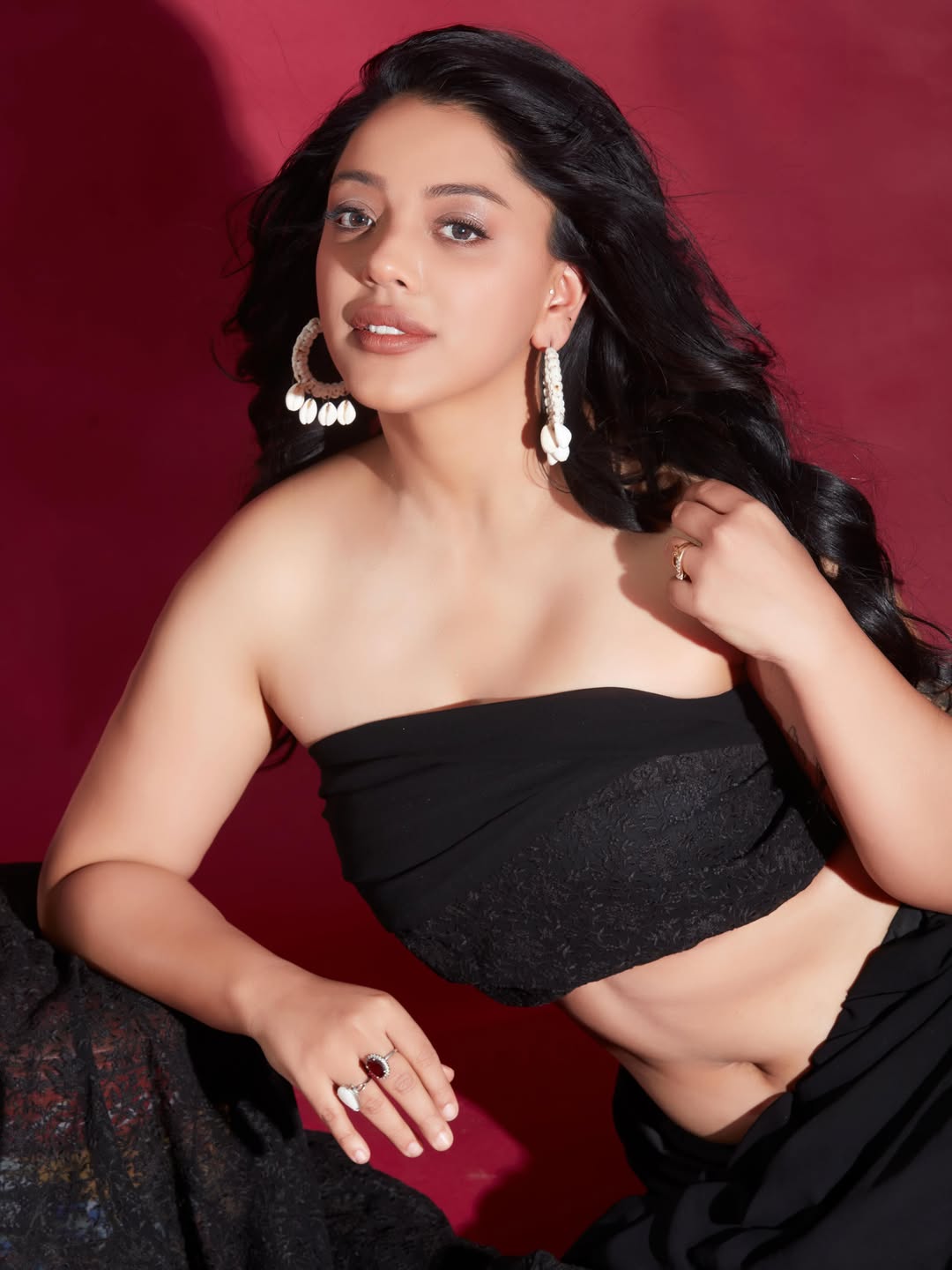 Deviyani Sharma Poses In Black Off Shoulder Top
