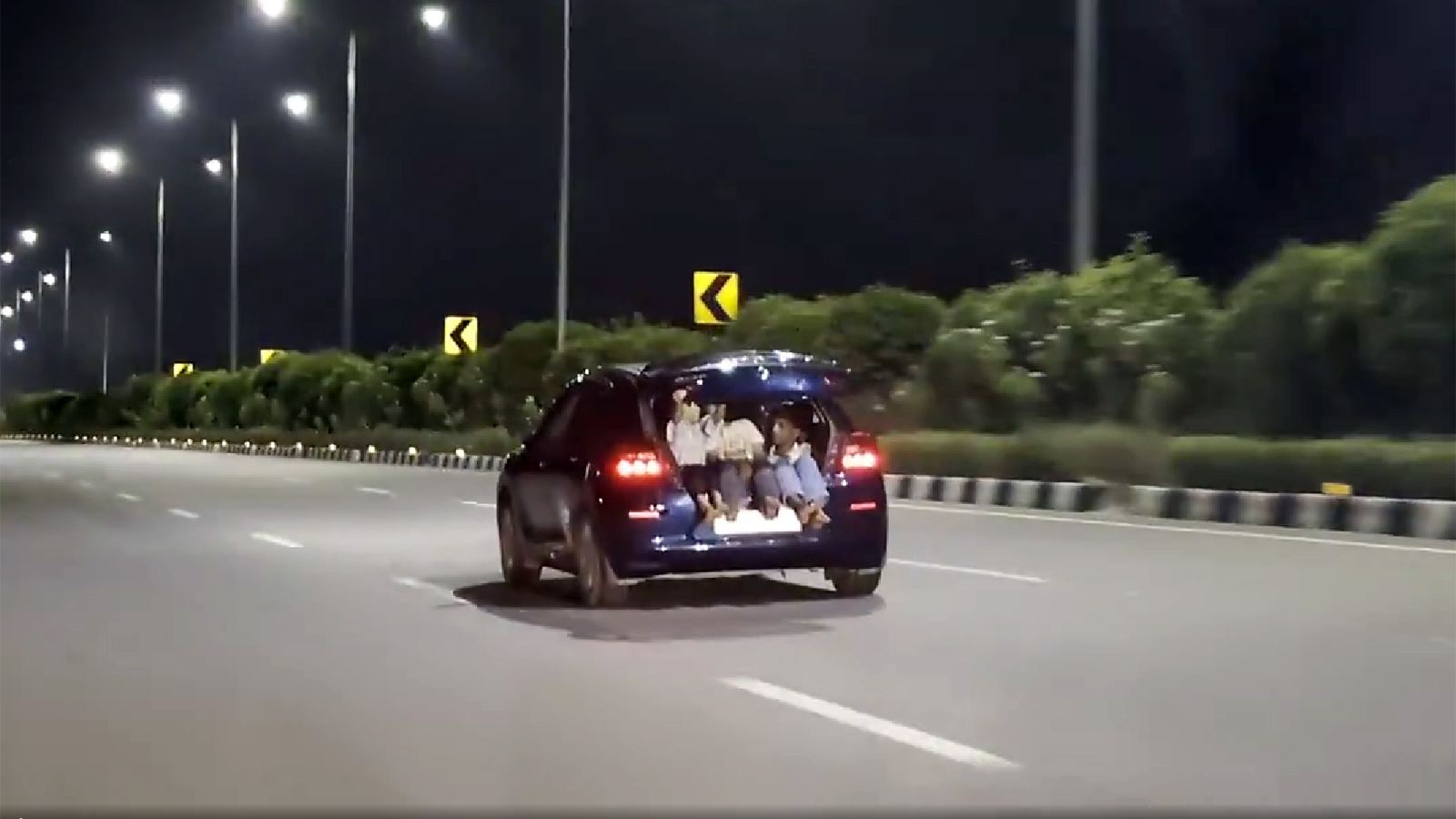 Hyderabad SUV children boot viral video