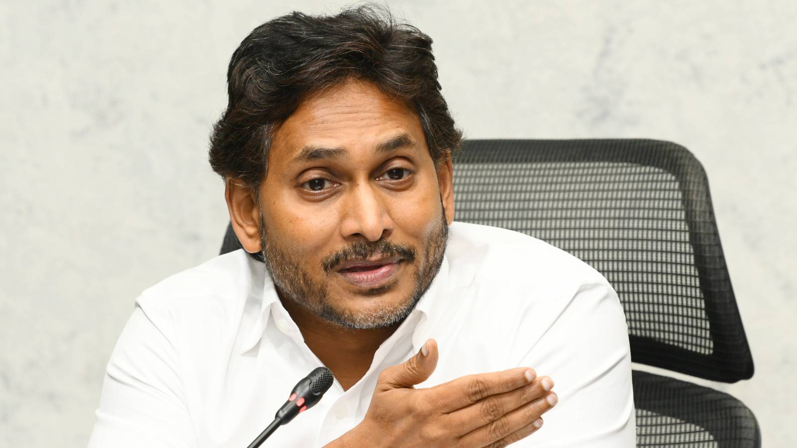 Jagan during political press conference