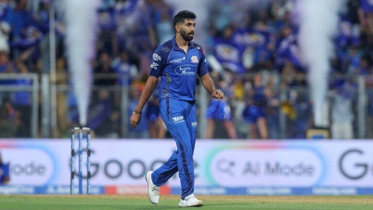 Jasprit Bumrah bowling in IPL match