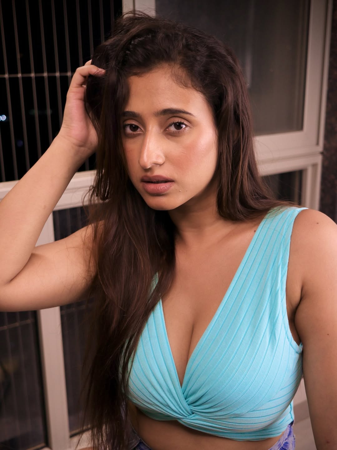 Kheyali Nath Flaunting Trendy Denim Shorts Style