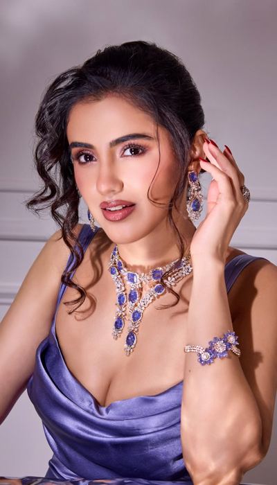 Pics: Malvika Sharma Steals Hearts In Bold Backless Lavender Gown