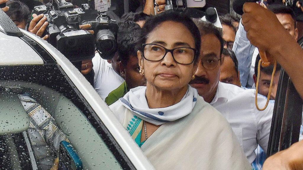 Mamata Banerjee EVM protest scene