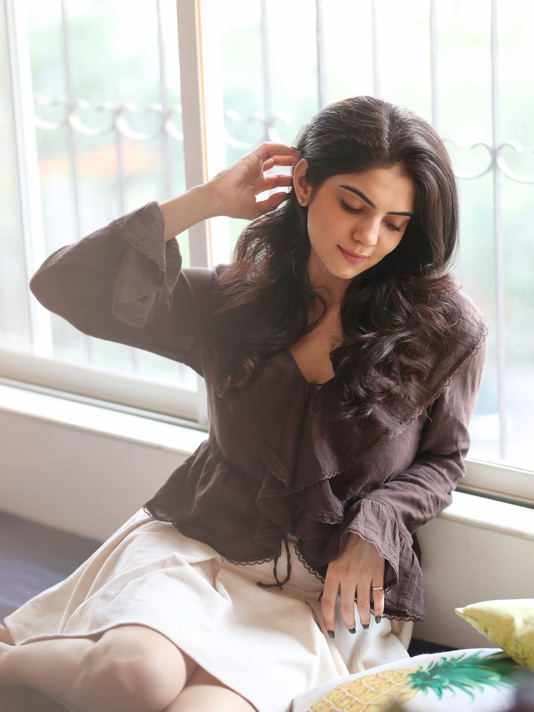 Misha Narang Curl Hair Fashion Pose