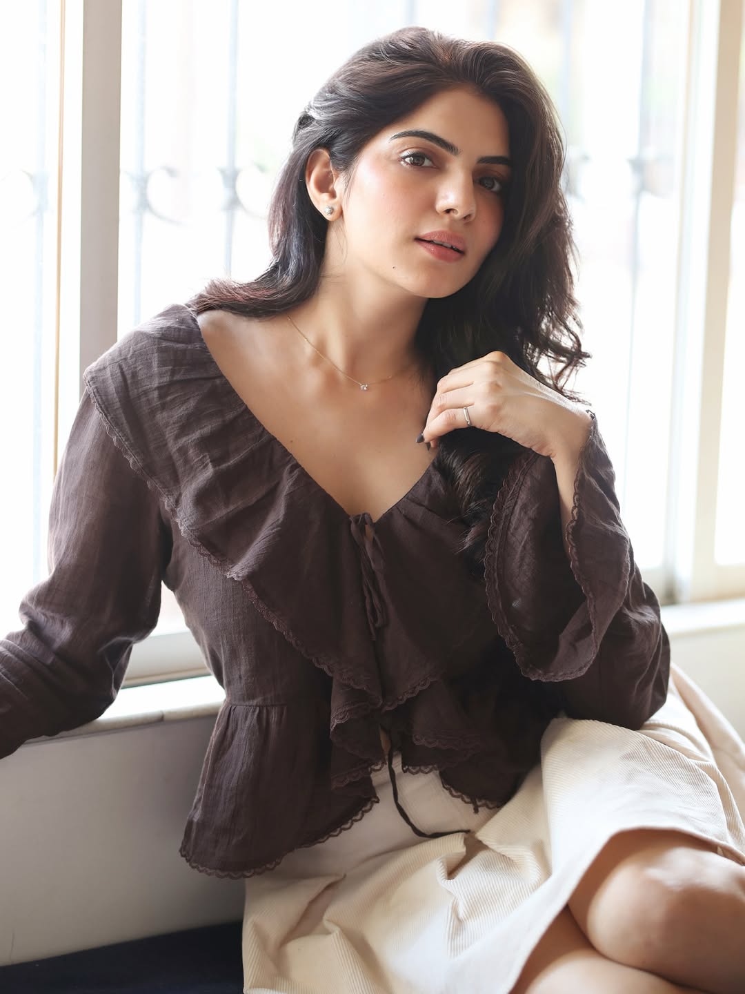 Misha Narang Elegant Brown Outfit Fashion Shot