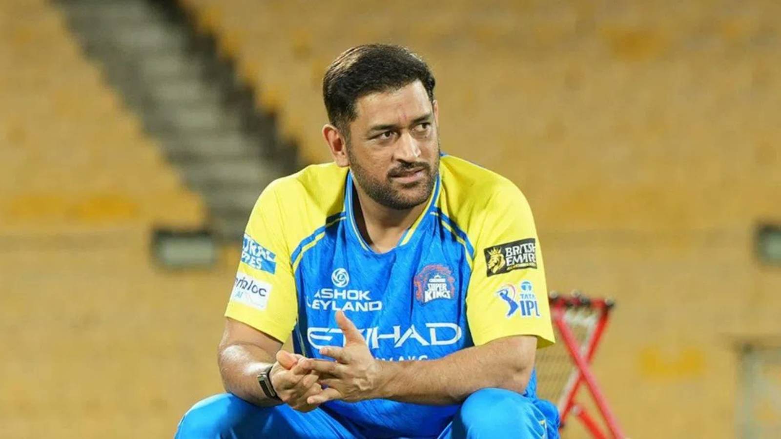 MS Dhoni at Chepauk before CSK match