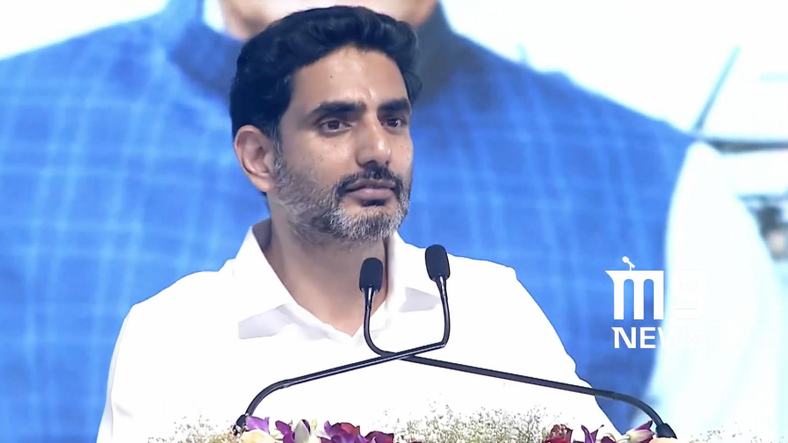 Nara Lokesh speaking about Kurnool High Court bench during AMCA project event in Andhra Pradesh