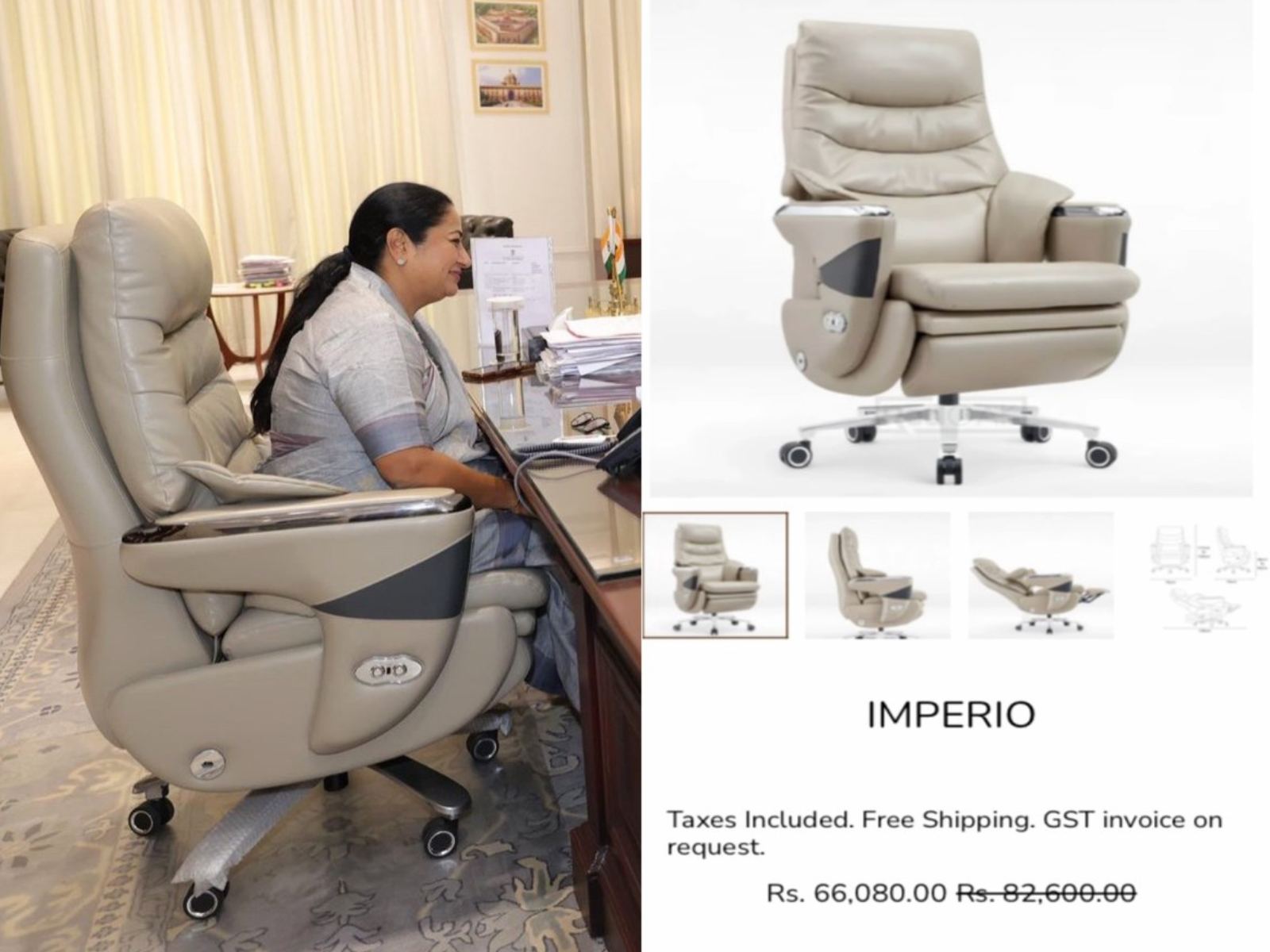 Rekha Gupta luxury chair controversy
