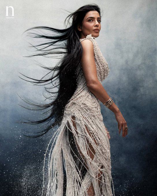 Trendy Diva Pose With Flowing Hair And Style