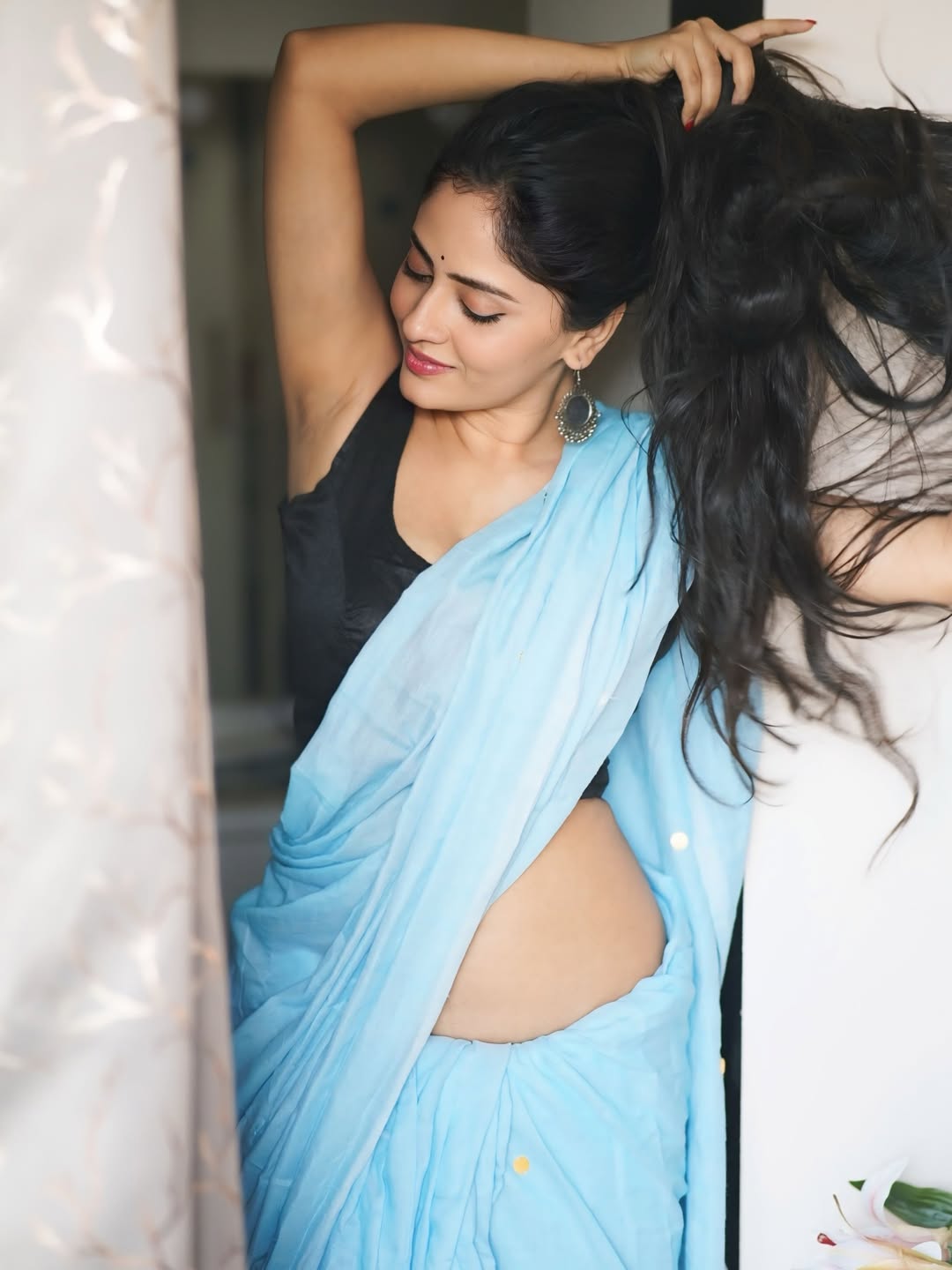 Sanya Thakur Running Hand Through Her Long Hair