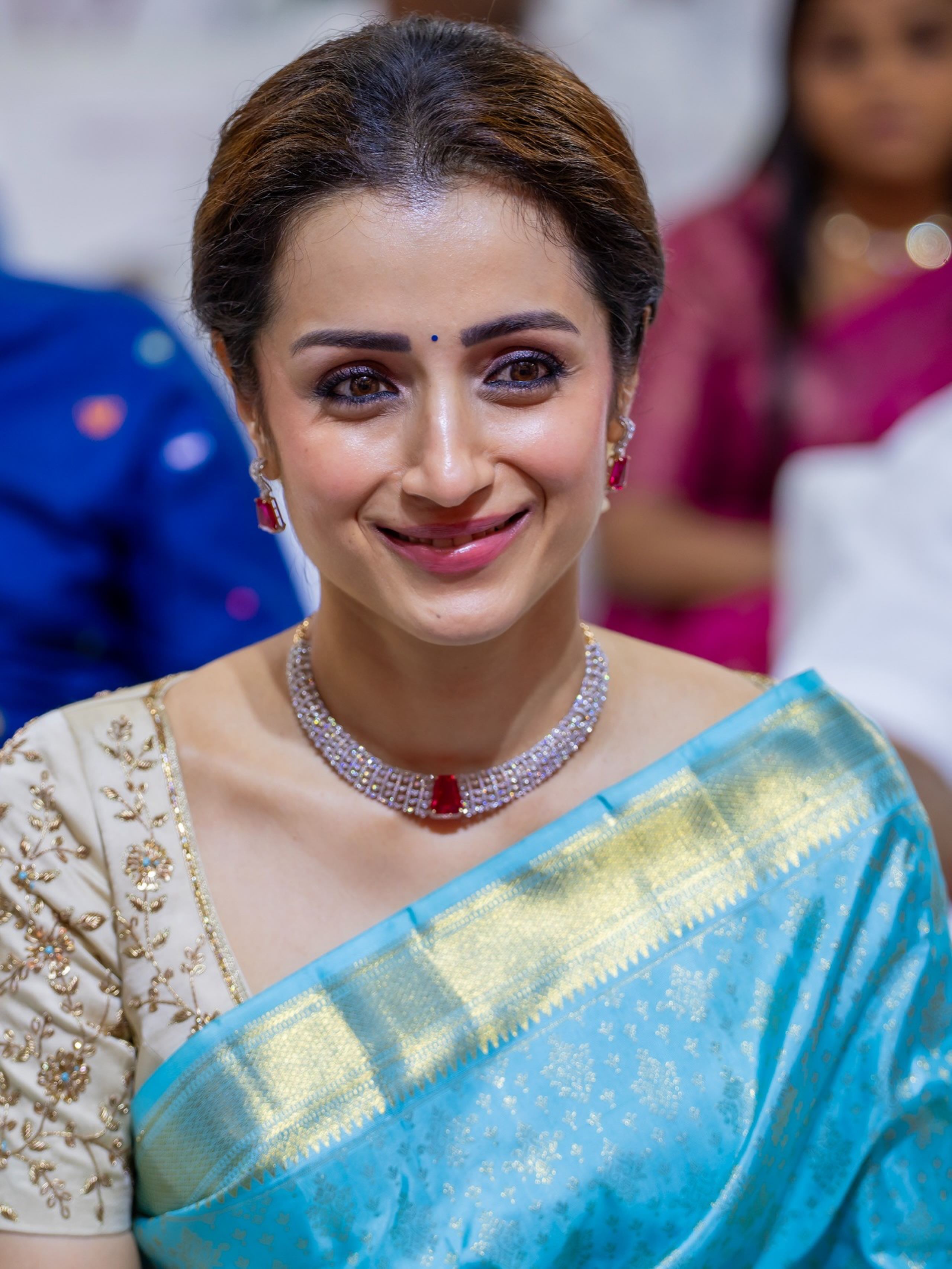 Photos: Trisha Turns Heads In Saree At CM Event