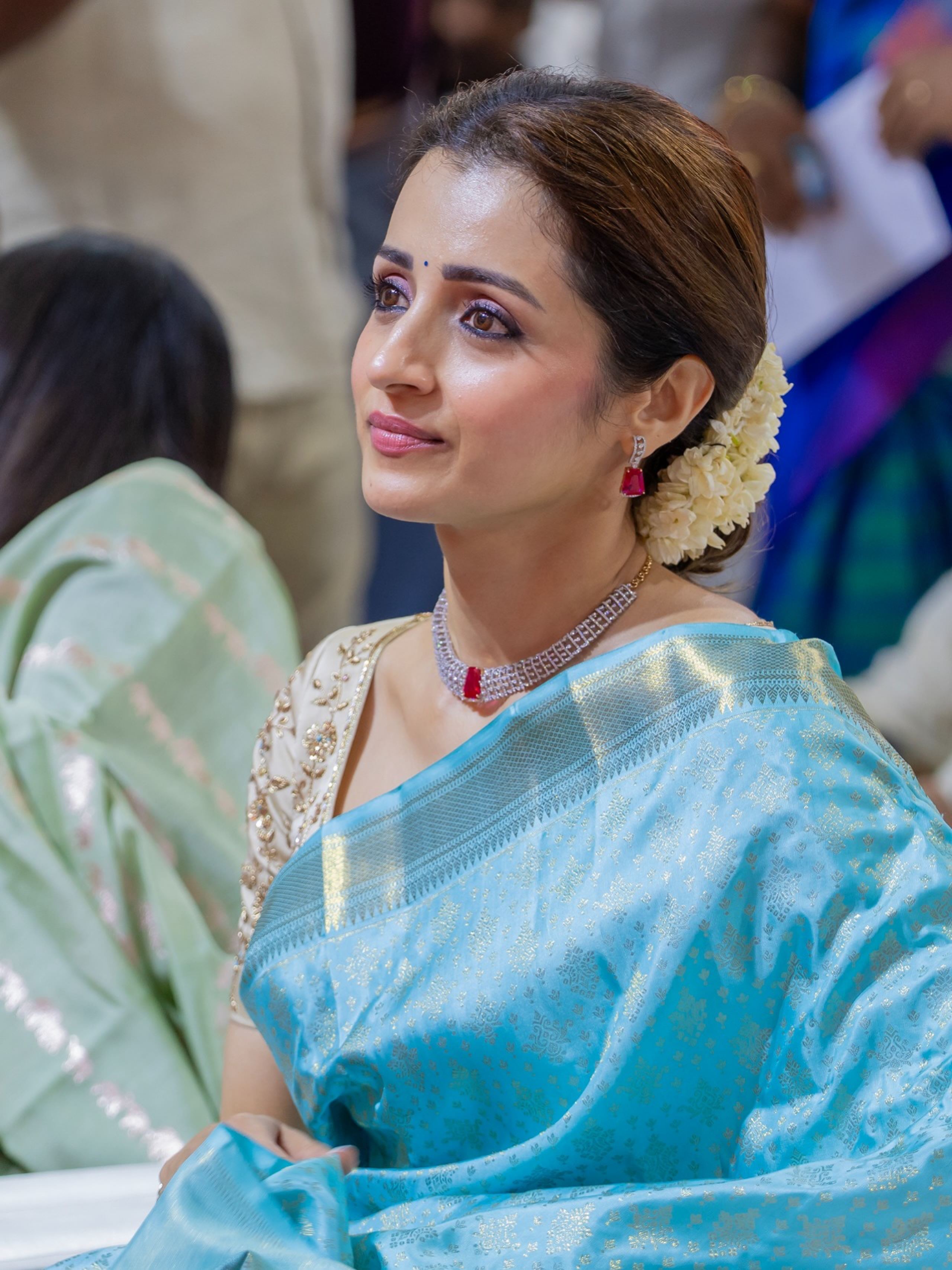 Photos: Trisha Turns Heads In Saree At CM Event
