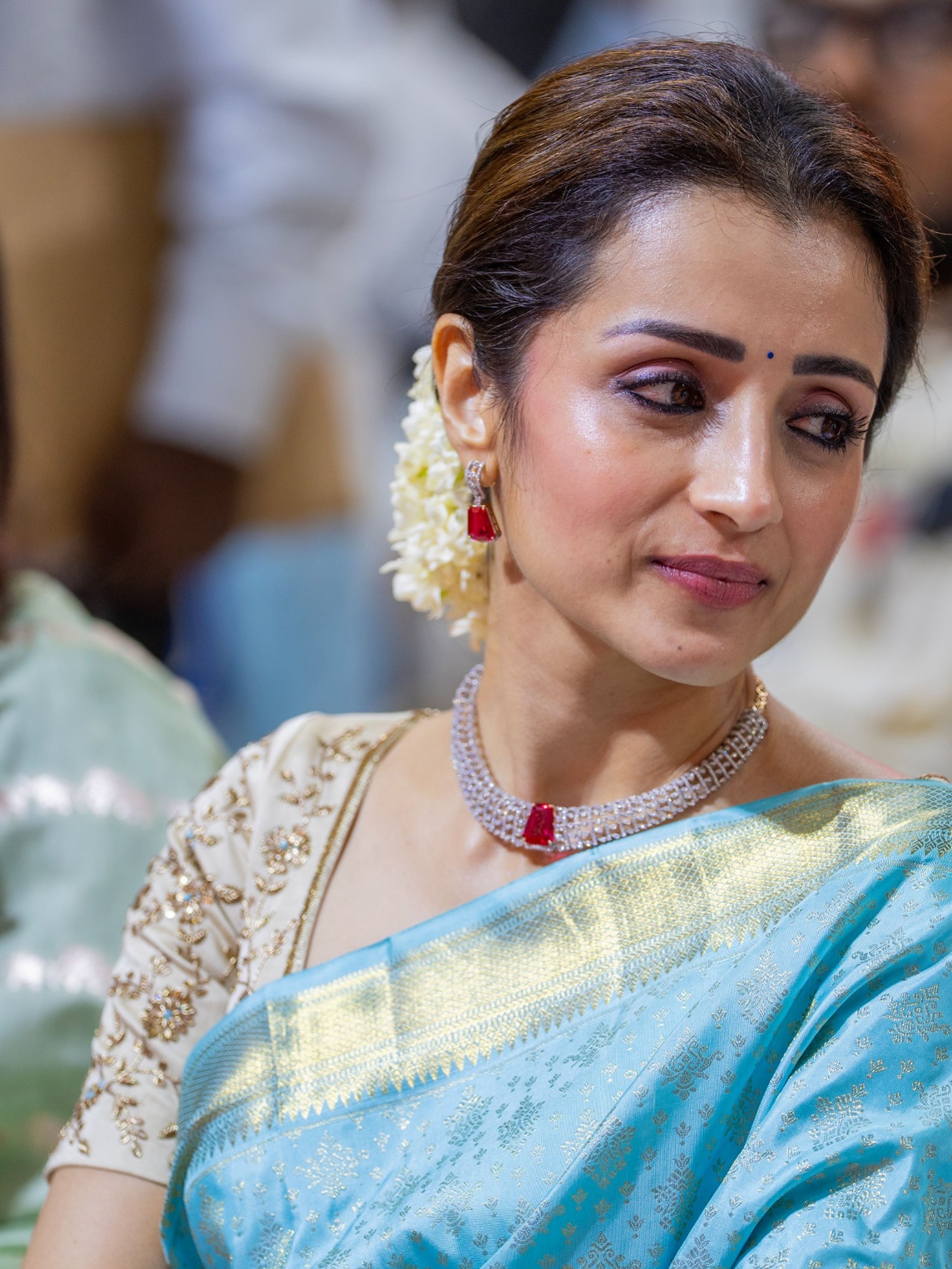 Photos: Trisha Turns Heads In Saree At CM Event