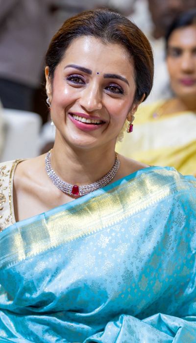 Photos: Trisha Turns Heads In Saree At CM Event
