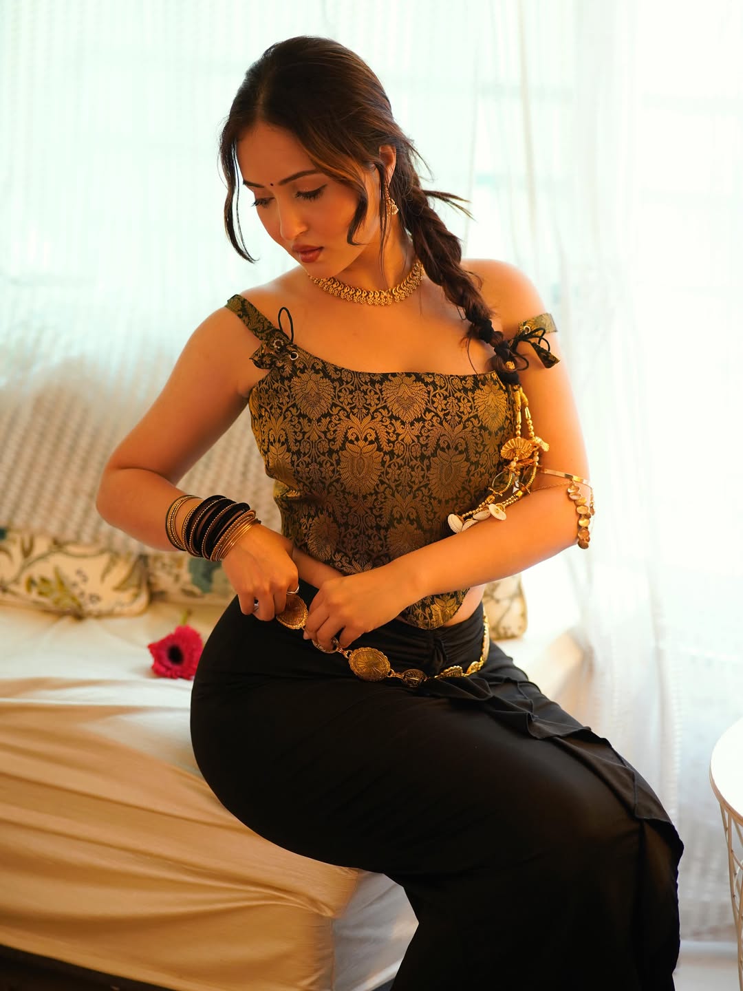 Varsha Rekhate Confident Pose In Modern Desi Wear