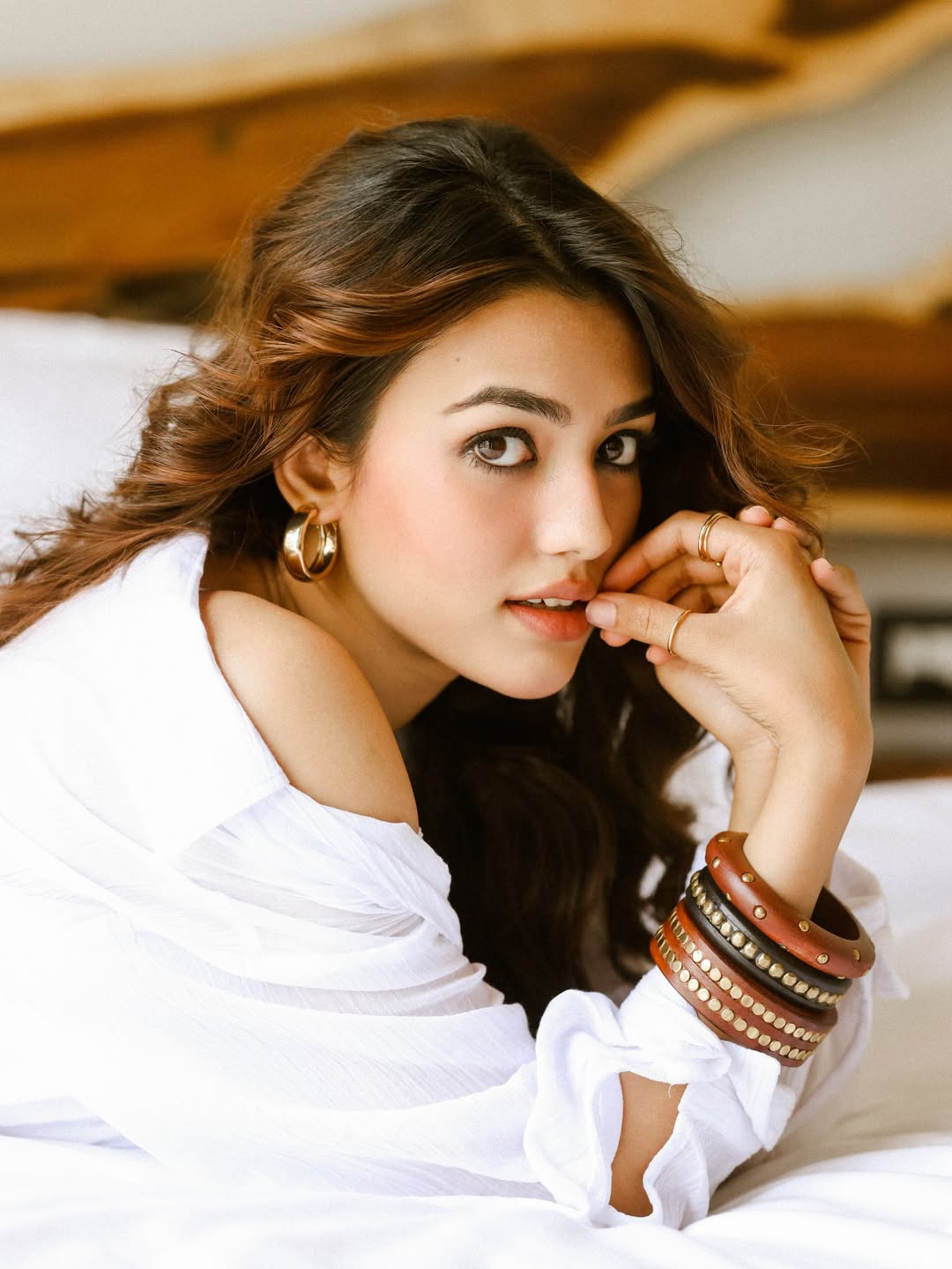 Vidhi Yadav Flaunting Trendy Wooden Bangles
