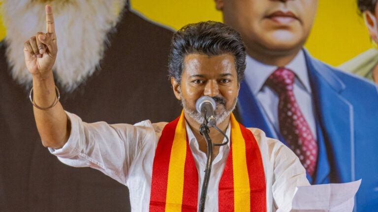 Vijay leading TVK party in Tamil Nadu elections aiming to become Jananayagan