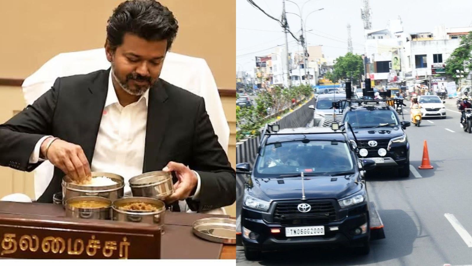Vijay travels without convoy block