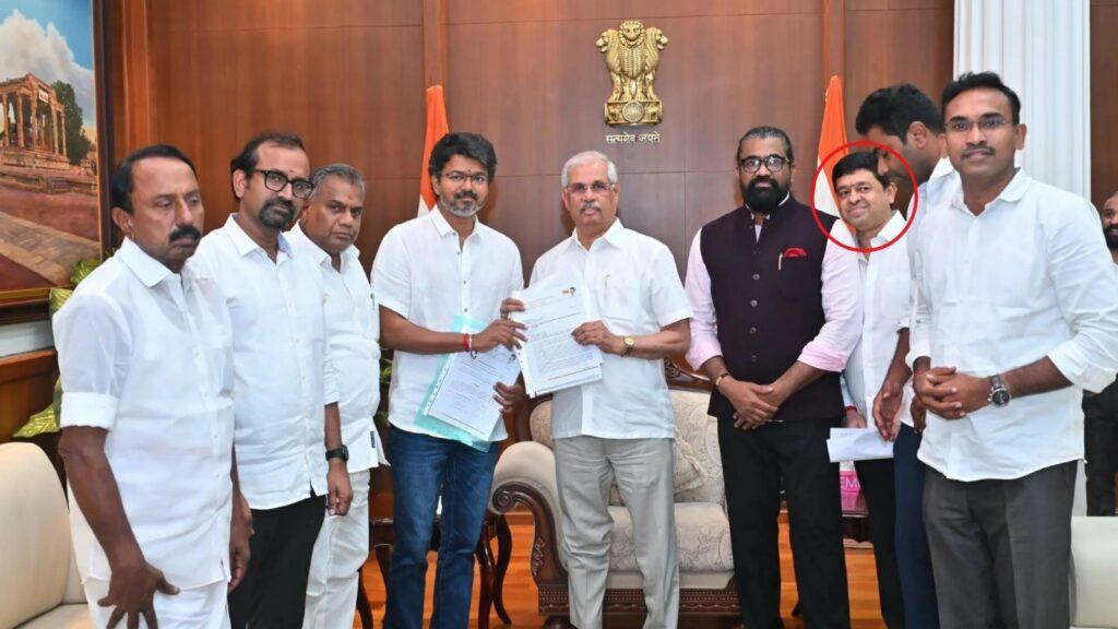 Vijay with political associates