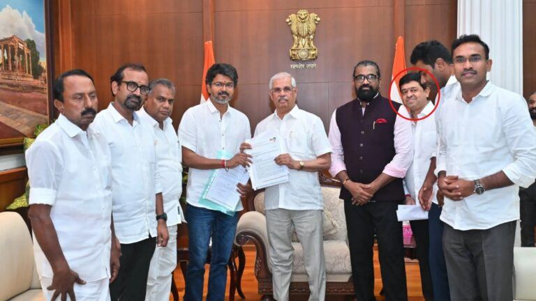 Vijay with political associates