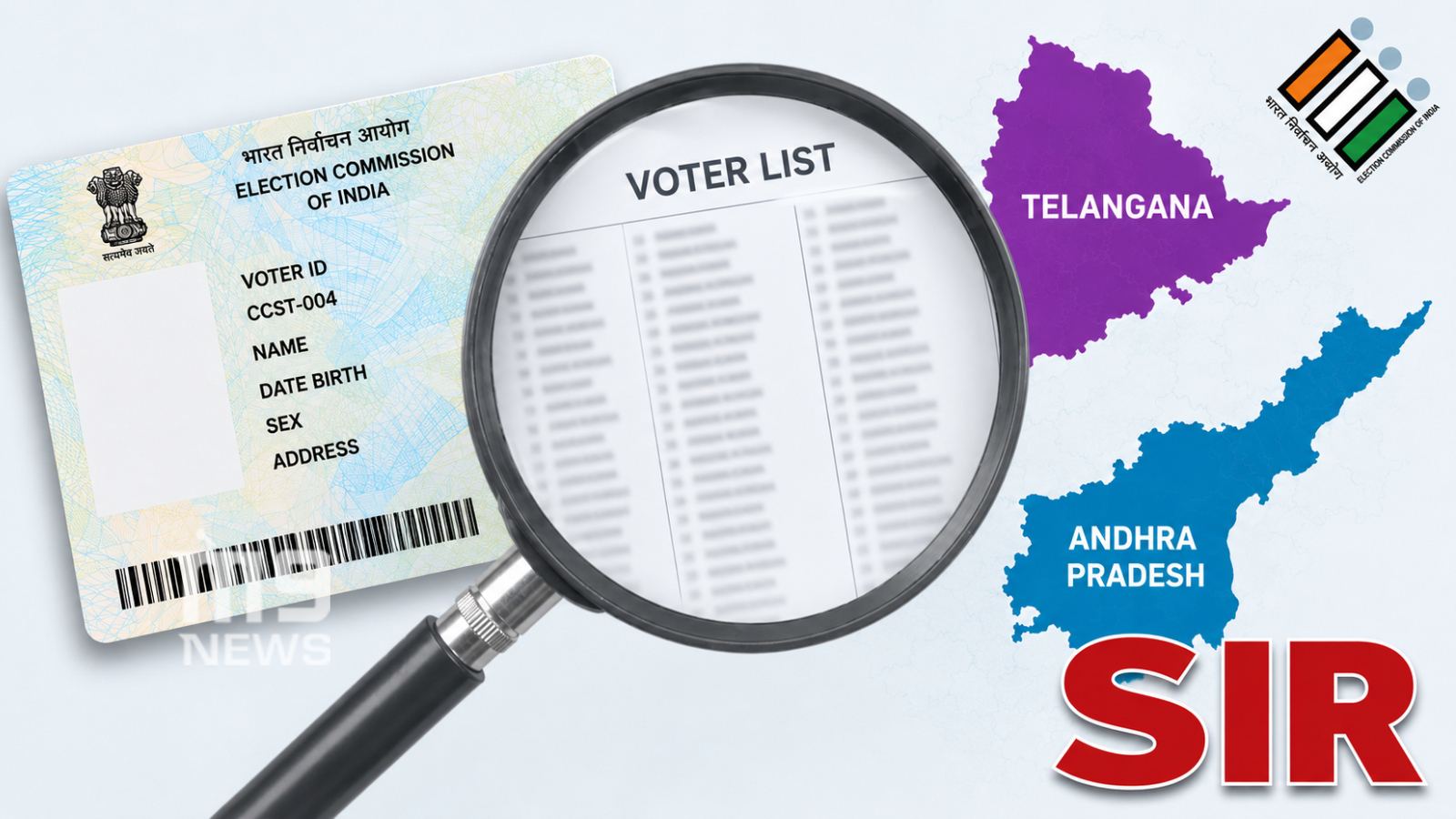 Voter verification in AP Telangana