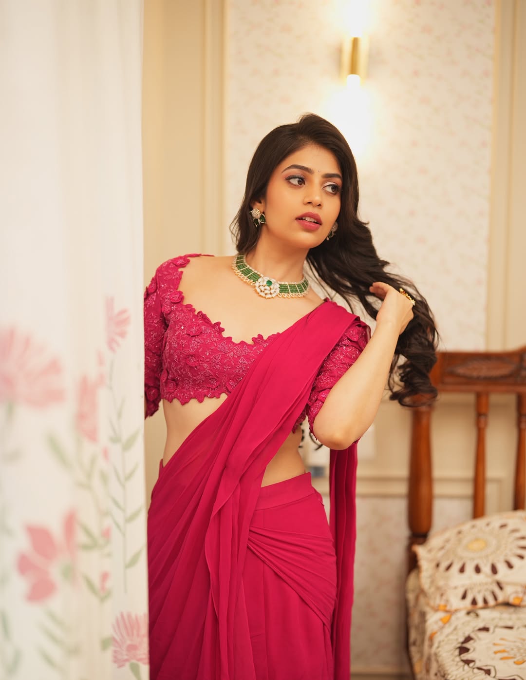 Bandhavi Sridhar Playing With Her Long Wavy Hair