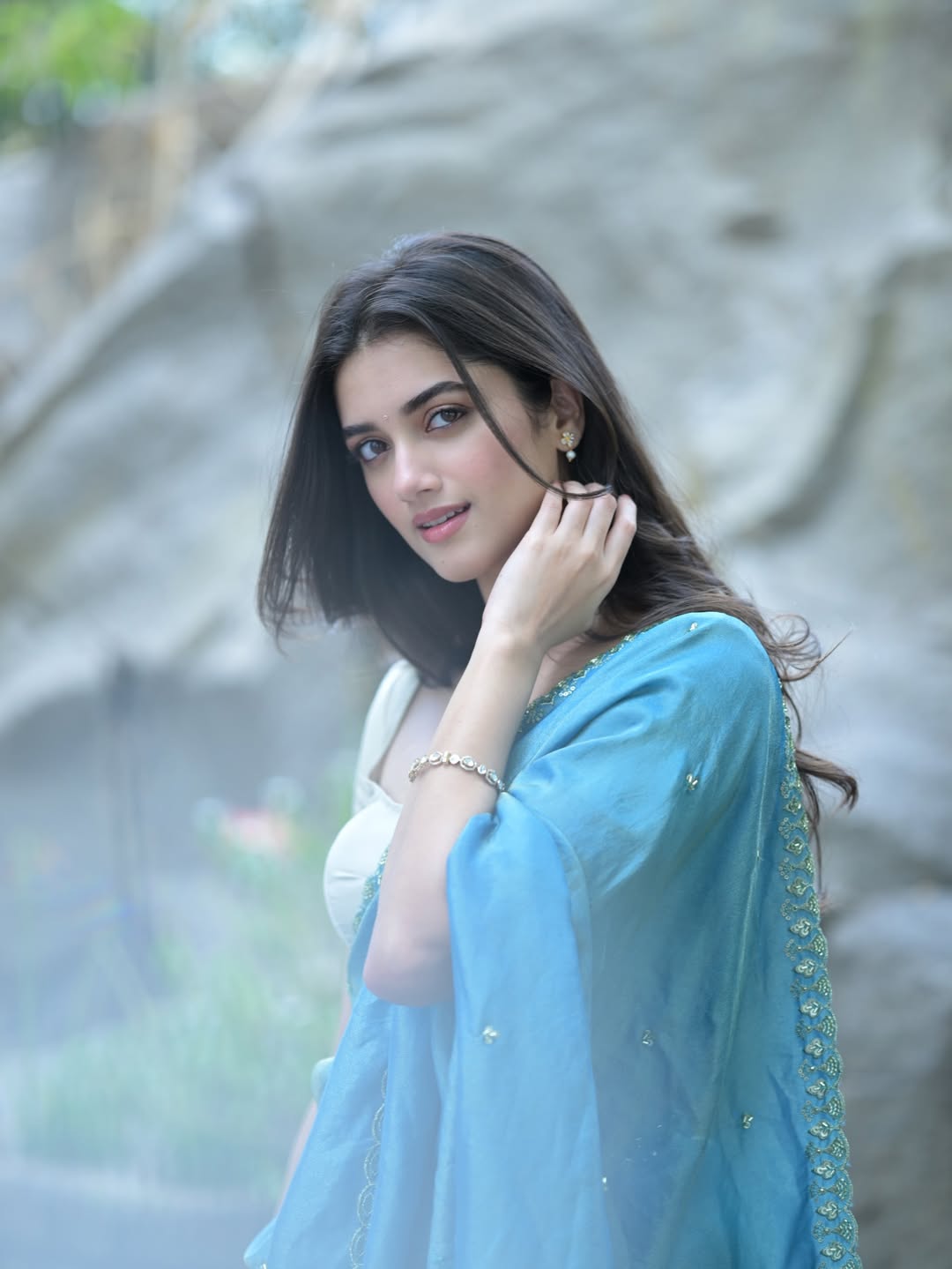 Bhagyashri Borse Striking Elegant Side Profile View