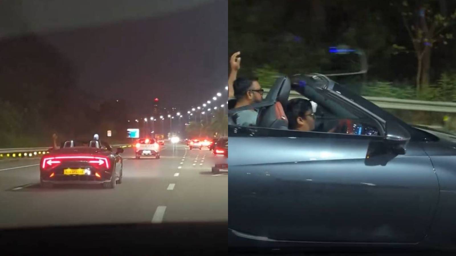 Child driving car on Hyderabad ORR