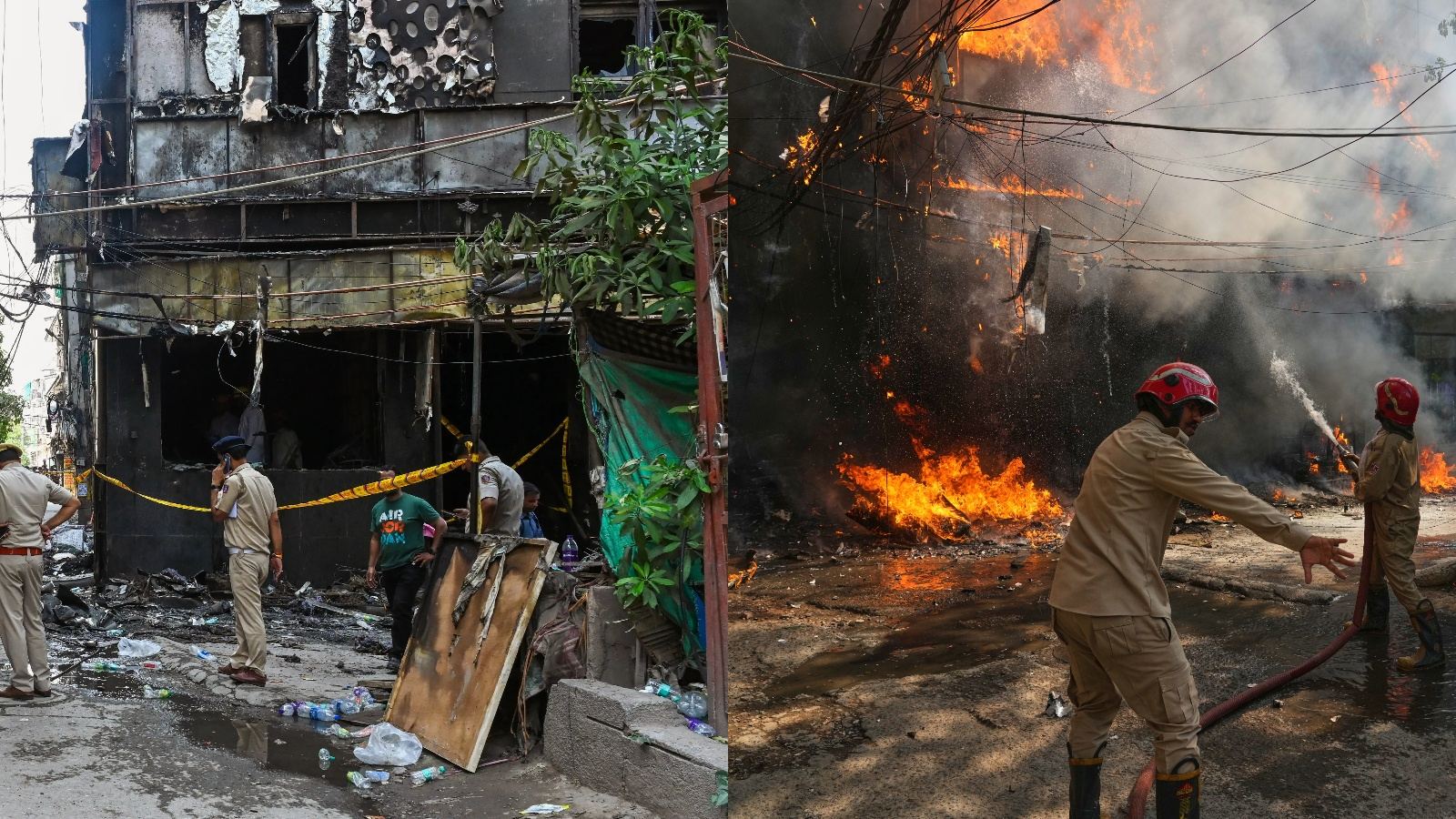 Fire at Delhi hotel building