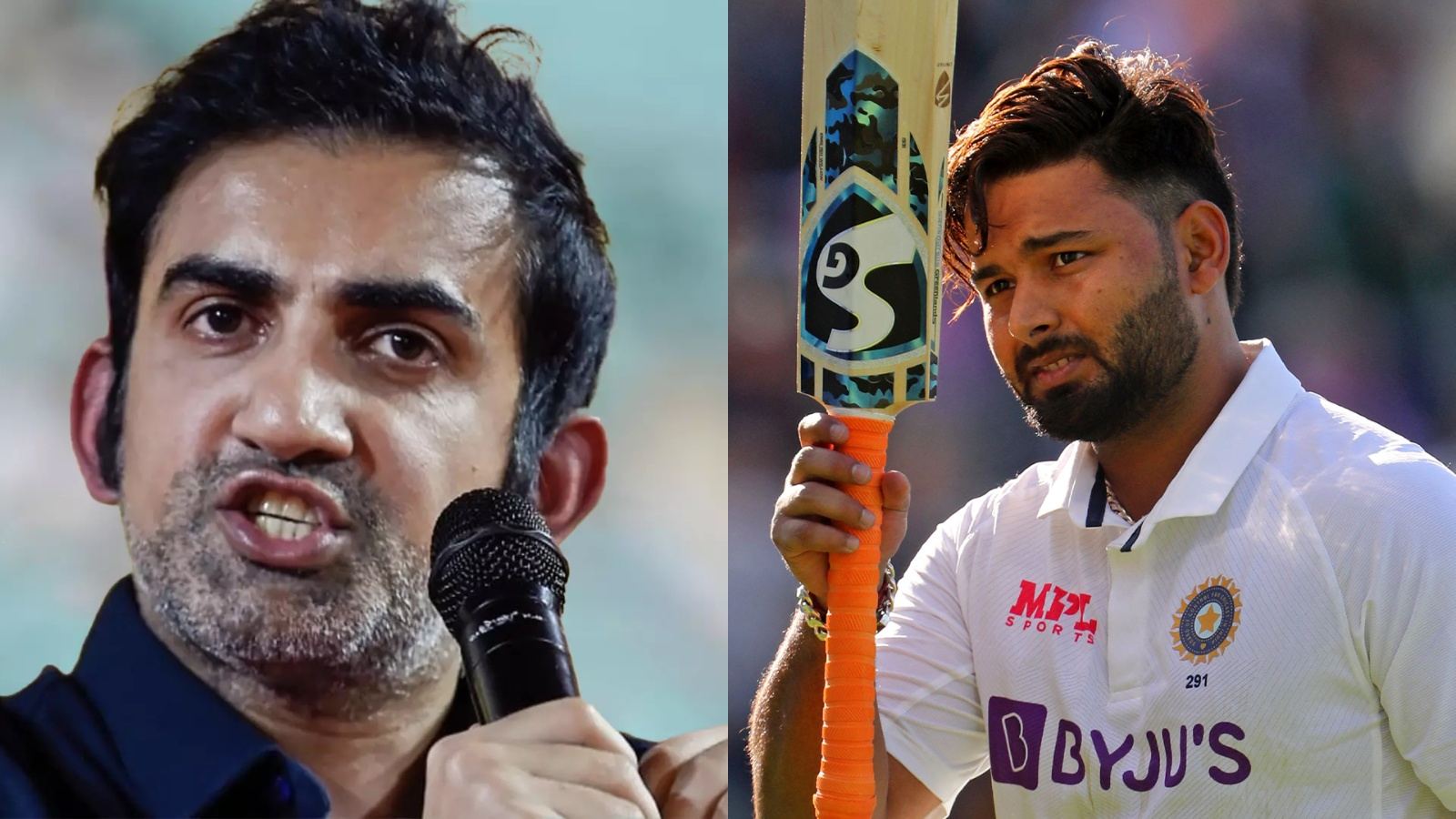 Gautam Gambhir with Rishabh Pant