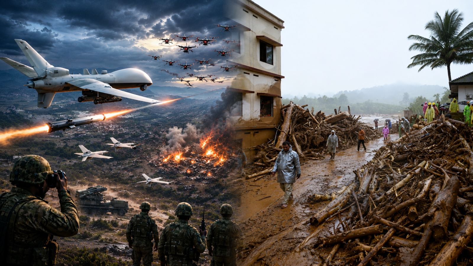 Global war crisis and world conflict fears