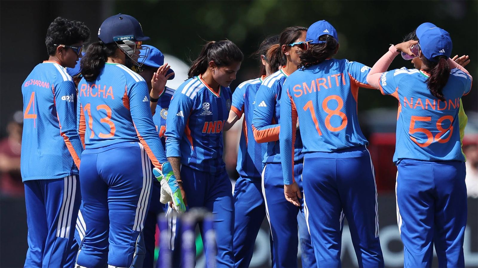 India Women celebrate win over Bangladesh