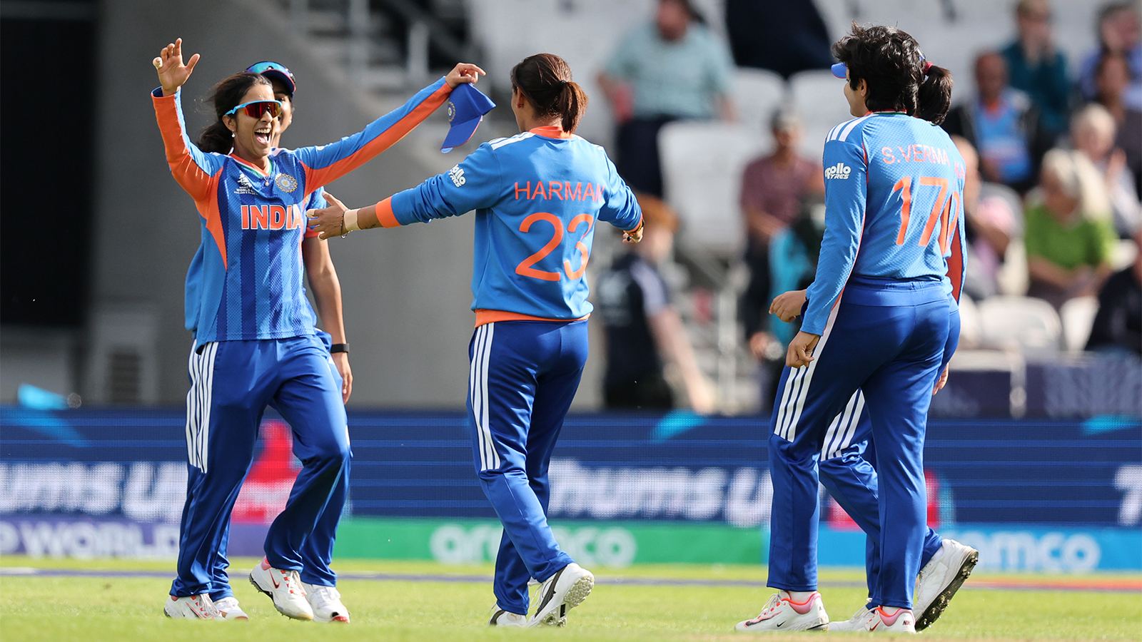 India Women celebrate win over Netherlands