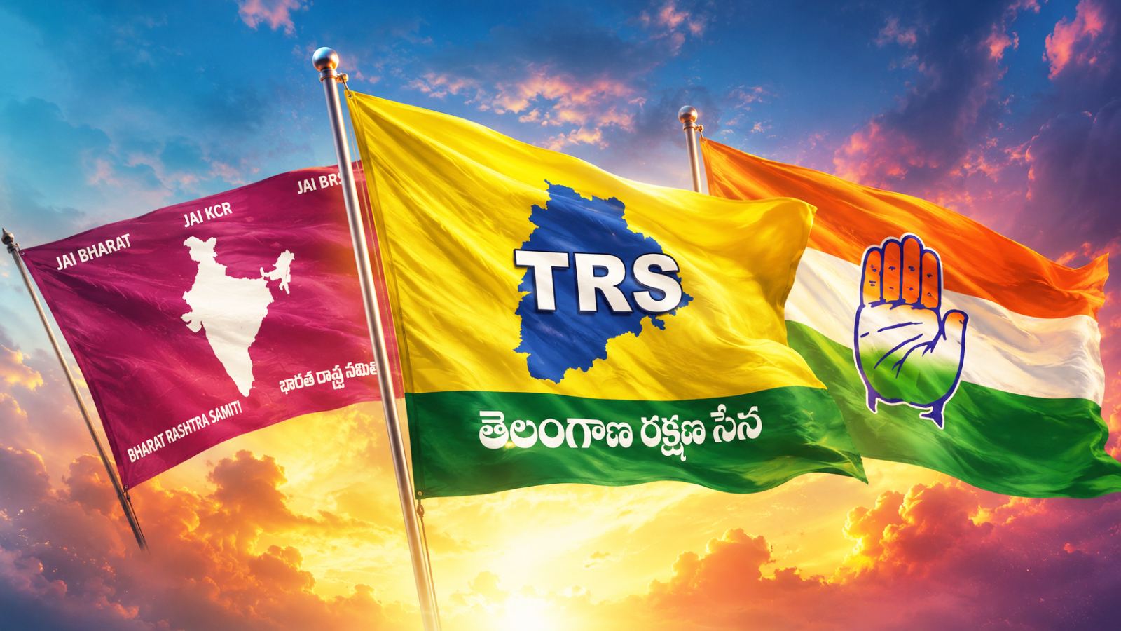 Kalvakuntla Kavitha, K Chandrashekar Rao and Revanth Reddy in the debate over Telangana politics and Andhra sentiment