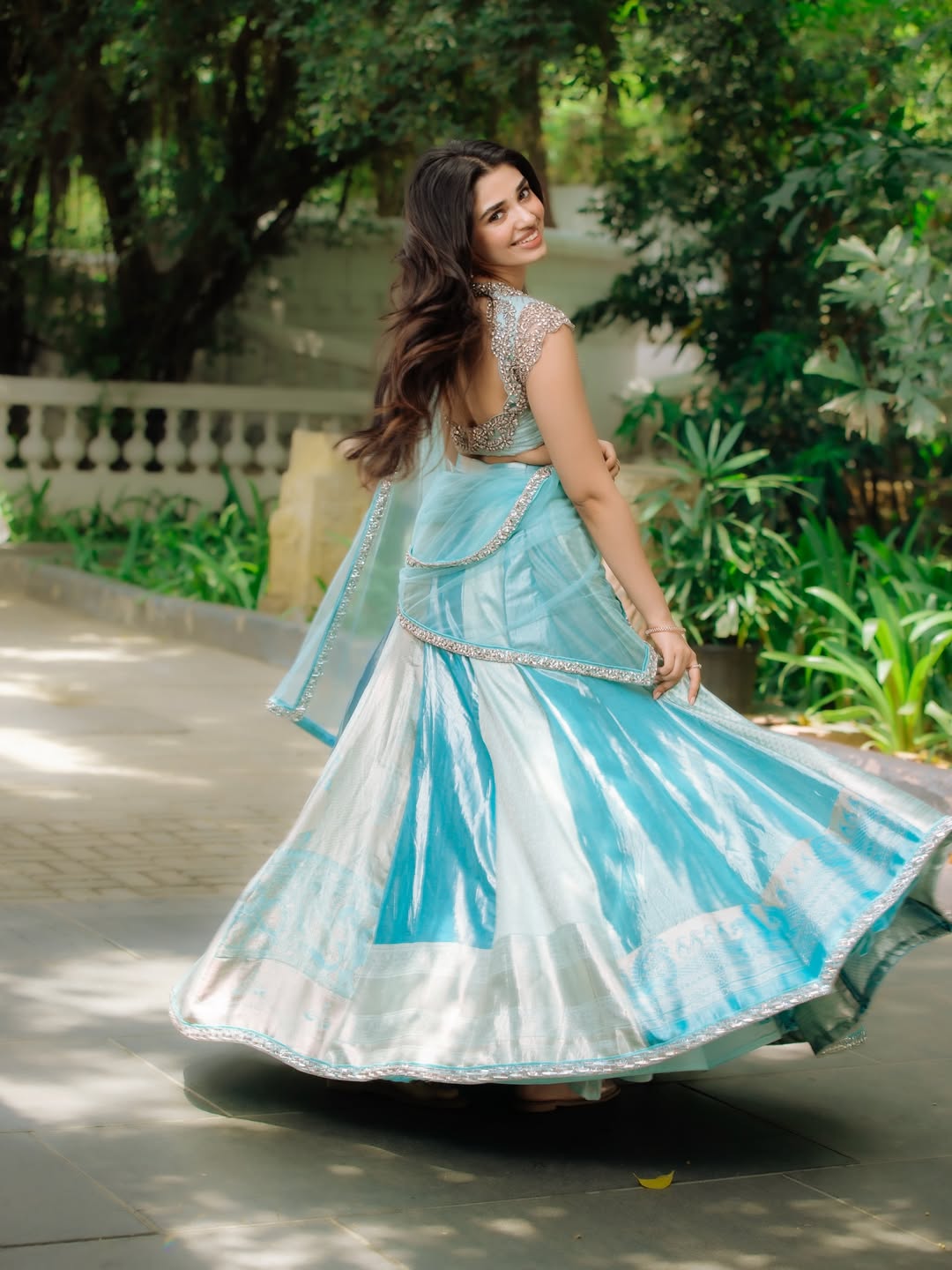 Krithi Shetty Twirling Joyfully In Silk Skirt