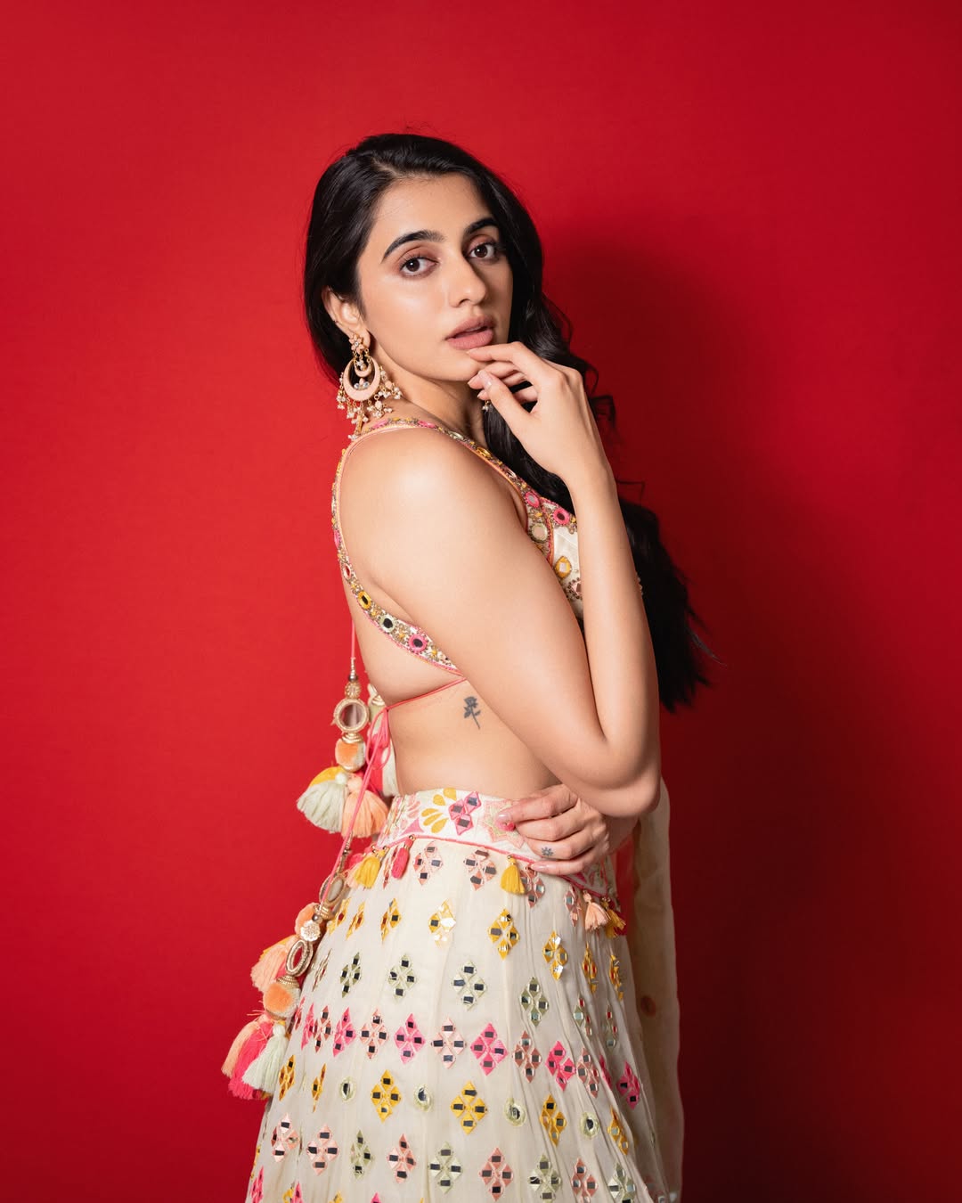 Manasa Choudhary Delicate Rose Tattoo Rib Cage View