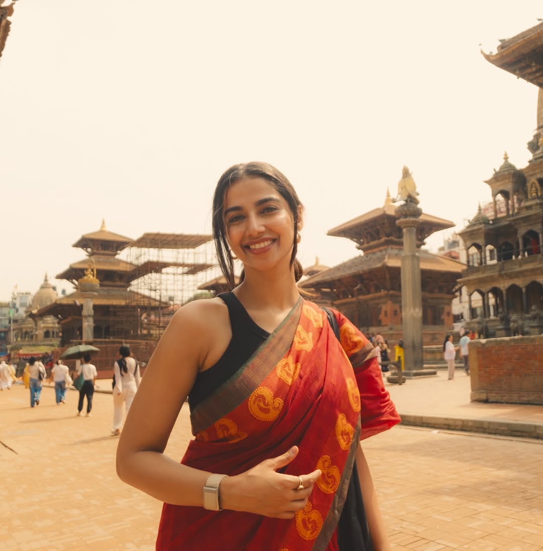 Meenakshi Chaudhary Confident Ethnic Style Frame