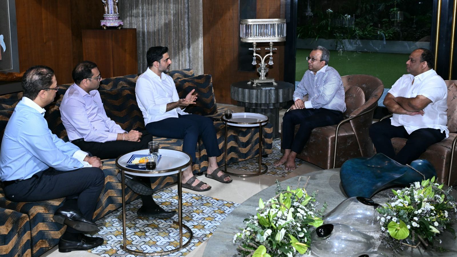 Nara Lokesh during investor meeting in Kolkata