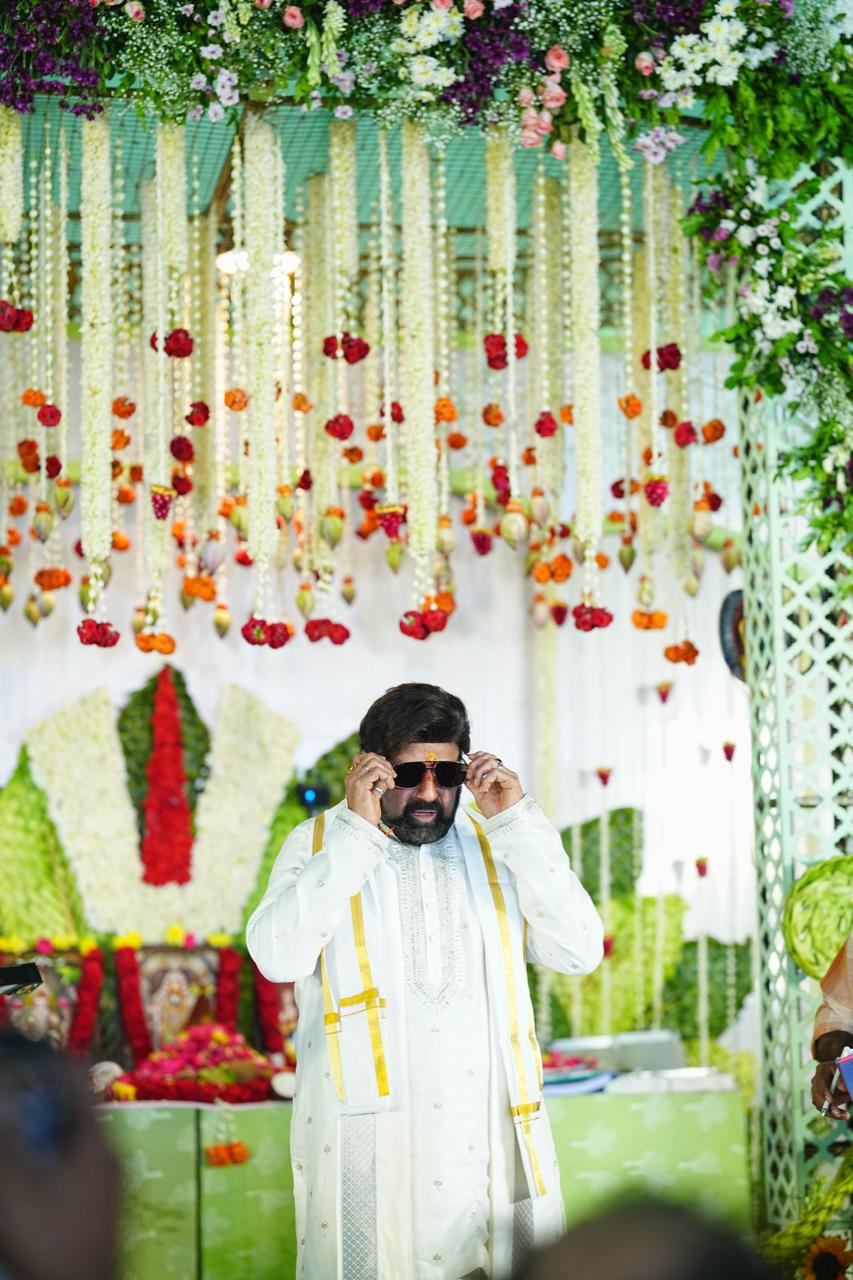 Grand Floral Stage For NBK 112 Muhurtham Function