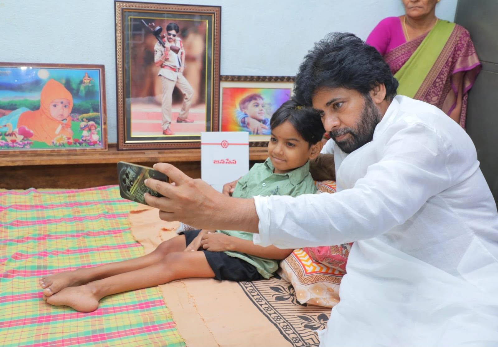 Pawan Kalyan Meets Young Fan