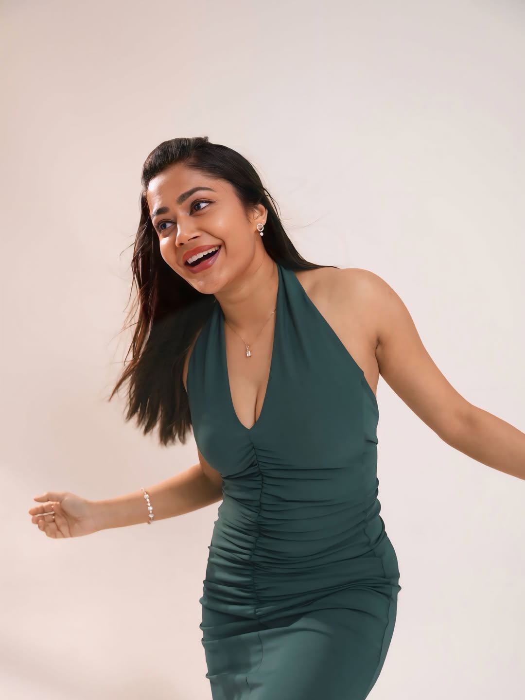 Payal Radhakrishna Rocking Trendy Halter Neckline