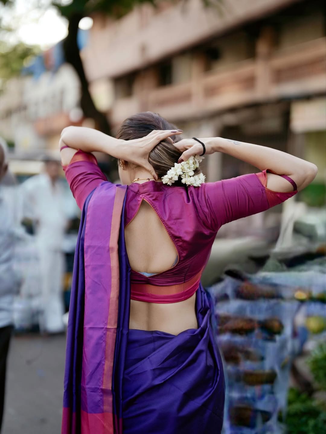 Priyanka Kholgade Adjusting Her Neat Hair Bun