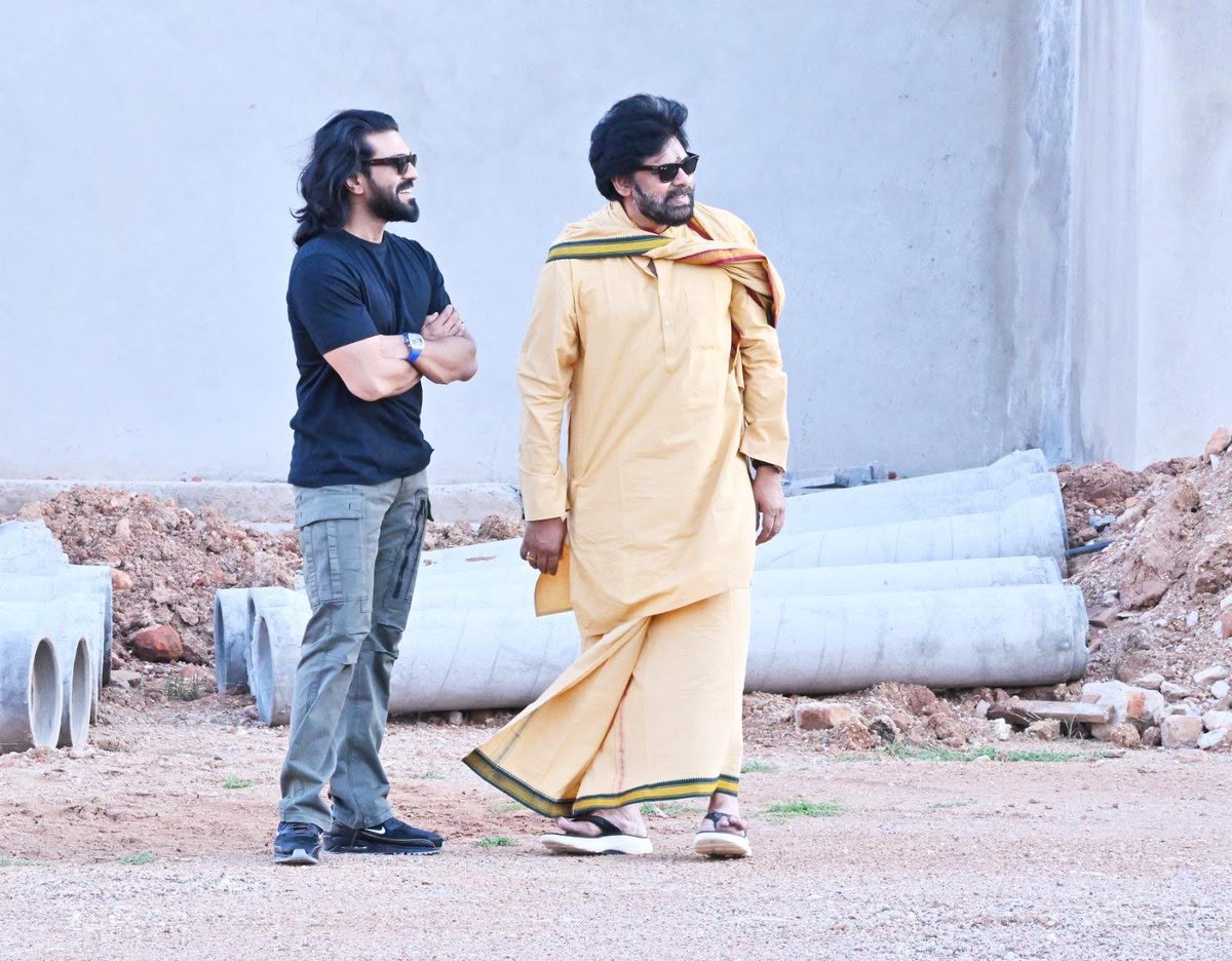 Pics: Ram Charan Met Pawan Kalyan At Janasena Party office