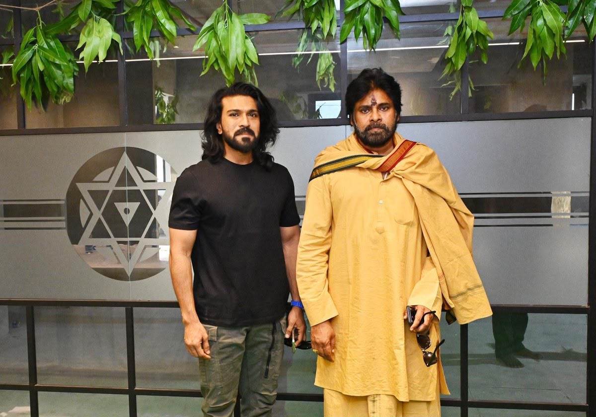 Pics: Ram Charan Met Pawan Kalyan At Janasena Party office