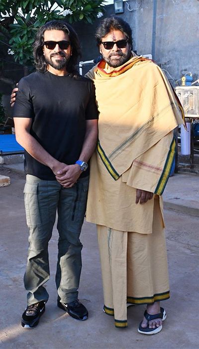 Pics: Ram Charan Met Pawan Kalyan At Janasena Party office