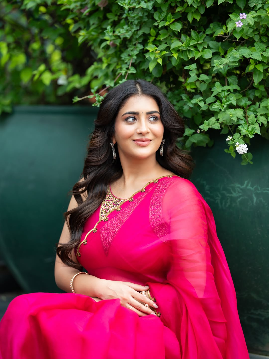 Rashi Singh Seated Calmly Wearing Designer Blouse